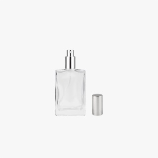 bouteille de parfum rectangulaire en verre